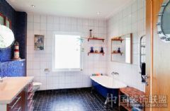 瑞典清新優雅湖濱別墅現代衛生間裝修圖片