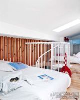 西班牙時尚復式動感空間現代臥室裝修圖片