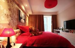紅色經典臥室婚房設計之簡約風格