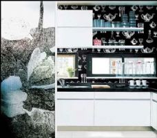 黑白風打造質感家居現代廚房裝修圖片