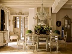 法國白色復古家居古典餐廳裝修圖片