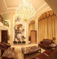 氣勢宏偉的貴族別墅歐式客廳裝修圖片