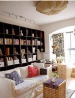 水果色海派清新客廳設計現代書房裝修圖片