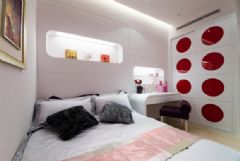 紅色浪漫 都市女性夢想家居 中國裝飾網打造現代臥室裝修圖片