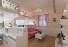 童話世界里的復式婚房歐式客廳裝修圖片