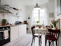 北歐風格單身公寓歐式廚房裝修圖片