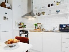 北歐風格單身公寓歐式廚房裝修圖片