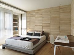 臺灣163平米極致簡約樣板房簡約臥室裝修圖片