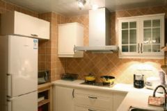130平米簡單得驚人的裝修風格簡約廚房裝修圖片