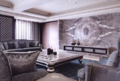 臺灣簡歐樣板房展露奢華歐式客廳裝修圖片