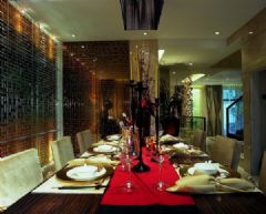 夜上海的富貴與浮華 圣莫麗斯樣板間古典餐廳裝修圖片