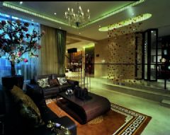 夜上海的富貴與浮華 圣莫麗斯樣板間古典客廳裝修圖片