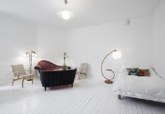 巴黎39平米純白簡約公寓簡約客廳裝修圖片