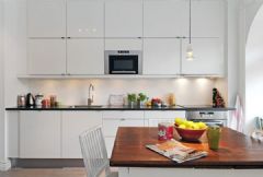 純白簡約寬敞小戶型簡約廚房裝修圖片