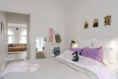 純白簡約寬敞小戶型簡約臥室裝修圖片