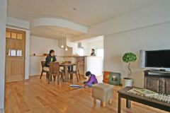 日本65平公寓翻新簡約客廳裝修圖片