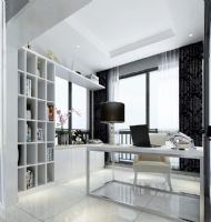 完美時尚88平銀光樹影現代臥室裝修圖片