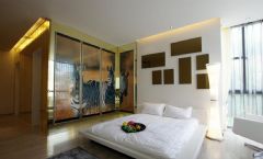 56平溫馨小屋裝出豪宅范兒現代臥室裝修圖片