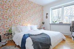 90平方米北歐風格  打造溫暖愛巢歐式臥室裝修圖片