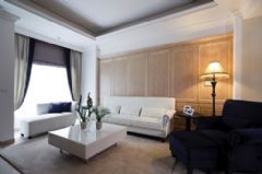 140平米美式新古典悠閑風格 盡顯內斂與優雅古典客廳裝修圖片