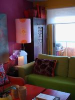 89平米色彩大膽的混搭風混搭客廳裝修圖片