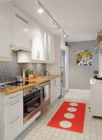 94平米的瑞典白色風格歐式廚房裝修圖片