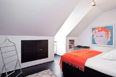活力亮色的57平米現代公寓混搭臥室裝修圖片