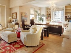 混搭新古典元素 美式現代公寓現代客廳裝修圖片