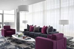 魅惑紫色家居生活現代客廳裝修圖片