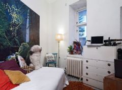 76平米奇幻空間北歐公寓歐式臥室裝修圖片