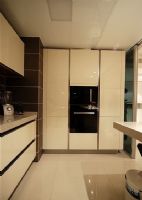 清新自然淡雅靜謐兩居室現代廚房裝修圖片