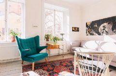 簡約時尚家具布置簡歐公寓歐式客廳裝修圖片