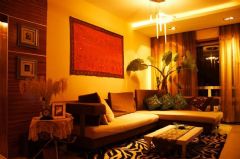 龍湖·紫都城美式客廳裝修圖片