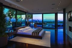 洛杉磯奢華別墅現代臥室裝修圖片