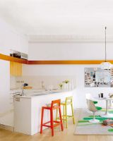 90平簡歐復式絕美公寓現代廚房裝修圖片