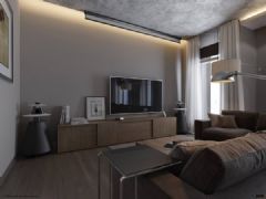 175平現代簡約時尚公寓現代客廳裝修圖片