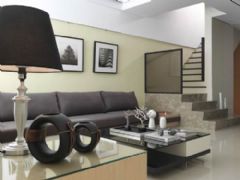 400平現代簡約時尚別墅簡約客廳裝修圖片