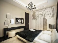 140平現代復古奢華公寓古典臥室裝修圖片
