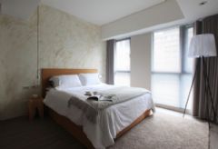115平北歐實木風公寓歐式臥室裝修圖片