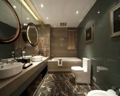 138平復式中式時尚公寓中式衛生間裝修圖片
