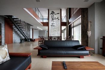 524平中式現代人文美宅中式客廳裝修圖片