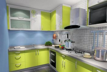 最新清新廚房搭配設計方案現代廚房裝修圖片