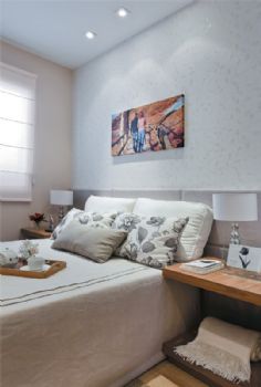 70平米清新一居室簡約臥室裝修圖片
