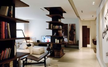 簡單舒適的時尚住宅現代客廳裝修圖片