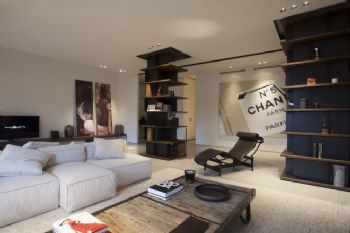 簡單舒適的時尚住宅現代客廳裝修圖片