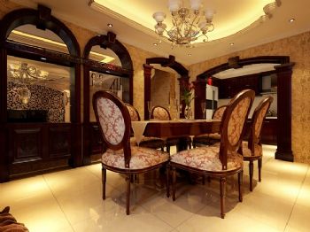 華僑城275平古典風格古典餐廳裝修圖片