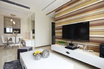 海悅國際公寓現代客廳裝修圖片