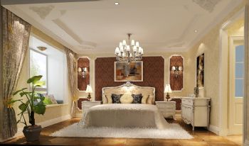 138平米簡歐風格設計圖片歐式臥室裝修圖片