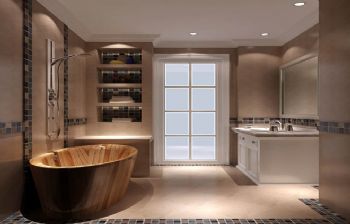140平美式風格三居設計大全美式衛生間裝修圖片