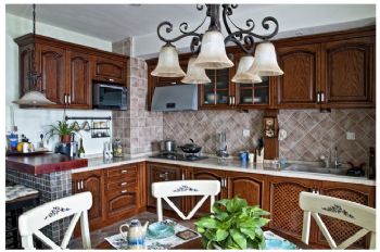 愛不釋手的廚房設計效果圖古典廚房裝修圖片